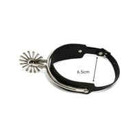 Textured Spur Strap with Rotating Wheel Compact Adjustable Spur Strap Sturdy Spurs with Straps Lightweight for Horseback Riding, Equestrian Training