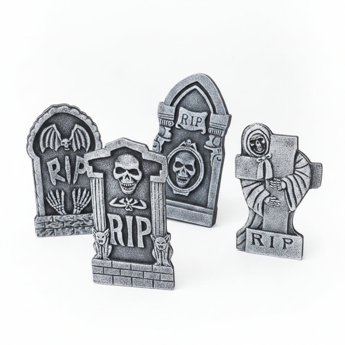 Halloween Tombstone Prop Black and White Foam Tombstone Decoration 3D Look