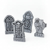Halloween Tombstone Prop Black and White Foam Tombstone Decoration 3D Look