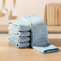 TEXTURED Honeycomb Mesh Microfibre Cloth, 30cm x 30cm Cleaning Cloths for Dishes and Cafe, High Absorbency Grease-Resistant Polyester Pack of 2