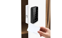 Concealed Mount Electronic Cabinet Lock Glossy Black Storage Security Rectangular Front Panel for Wardrobe