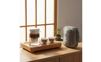 Compact Portable Tea Brewing Set Food-Safe Glaze Gongfu Tea Set Filter Hole for Outdoor, Office