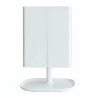 Lighted Shell-Shaped Case Foldable Lighted Vanity Box Adjustable Light Settings