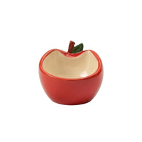 Apple Shaped Pet Bowl Whisker-Friendly Ceramic Cat Dish Cute for Indoor, Cats