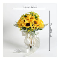 Artificial Bouquet Lifelike Silk Wedding Flowers Handmade Floral Arrangement Easy to Carry Suitable for Bridal Ceremonies Photo Shoots Home Decoration 25cmx35cm