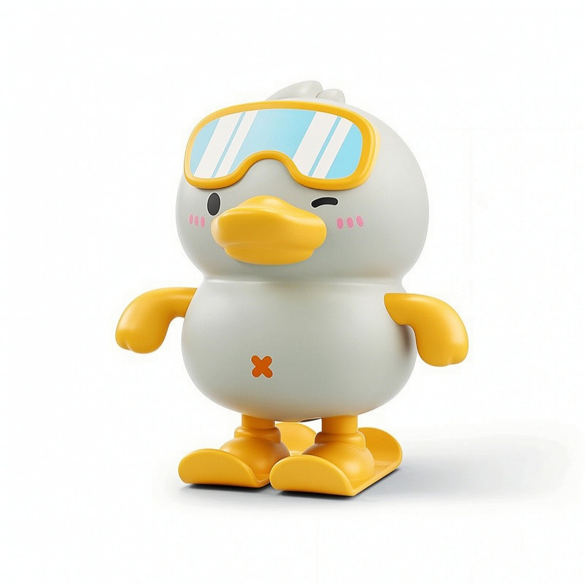 Wind-up Duck Toy with Goggles Cartoon Duck Toy Animated Sturdy for Children