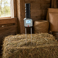 Metal Rod Rods Hay Moisture Meter Backlit LCD Display Forage Moisture Meter Textured Grip Farm Tool Digital