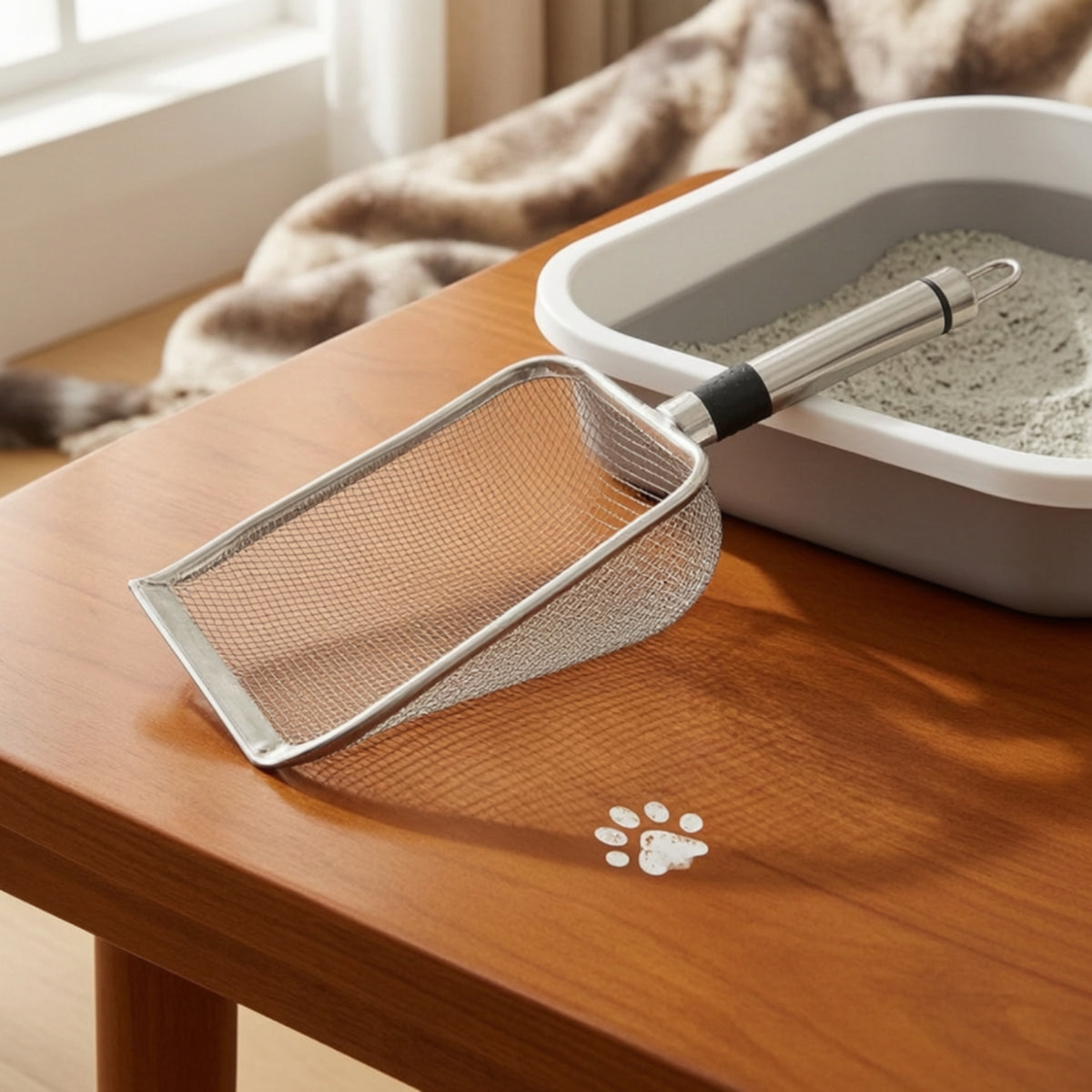 Cat Pet Waste Sifter Stainless Feline Stainless Litter Rust-Resistant