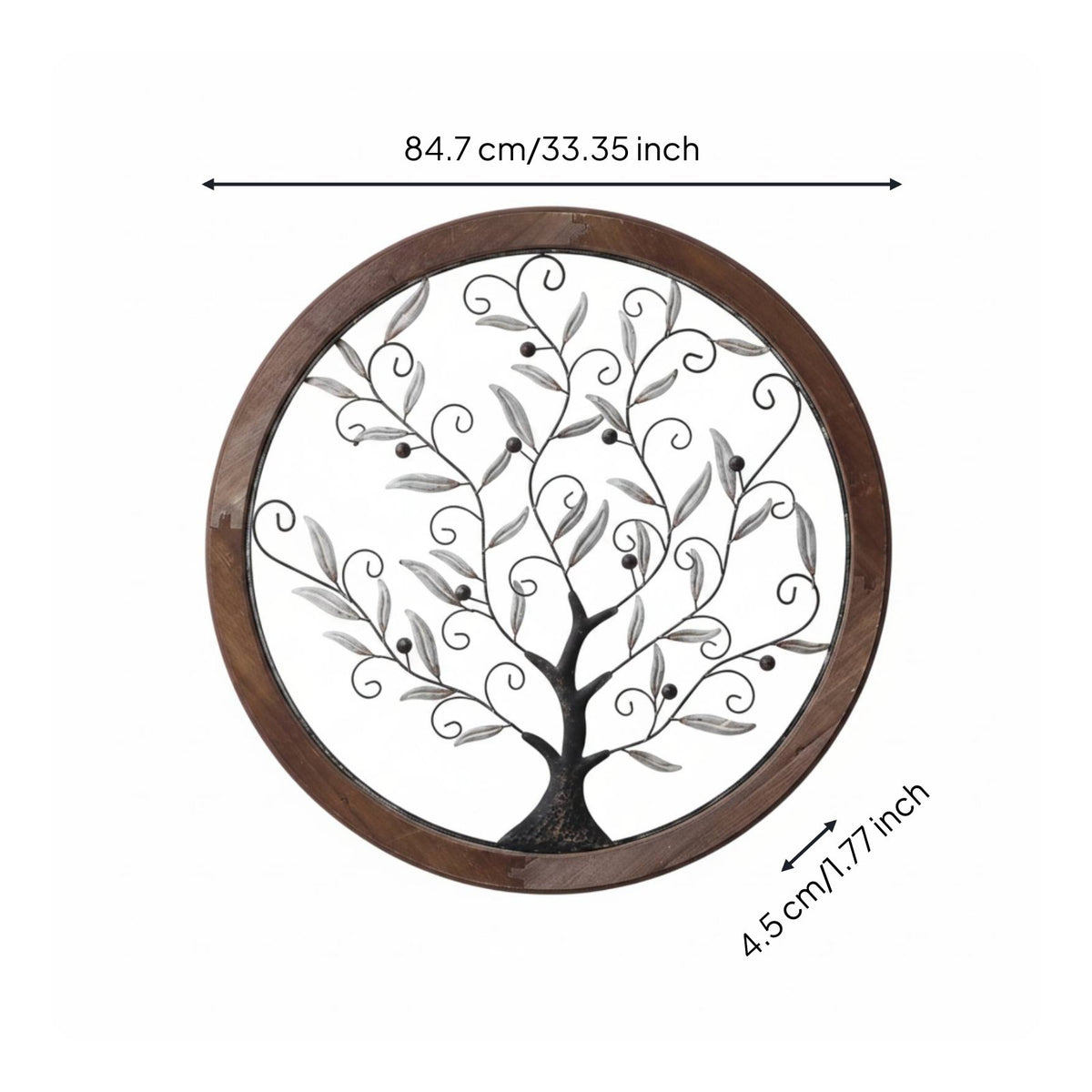 Branch Wall Art Antique Look Metal Tree Wall Decor Gift Idea for Garden, Patio