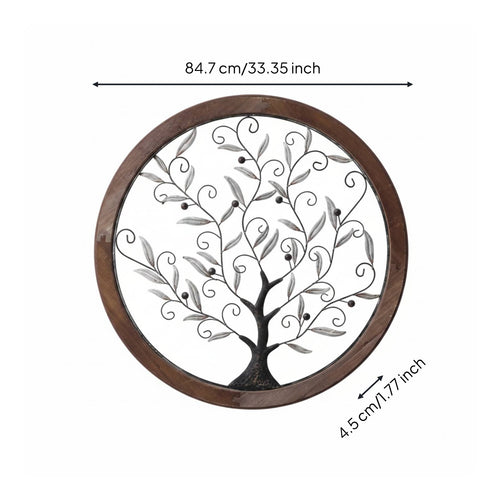 Branch Wall Art Antique Look Metal Tree Wall Decor Gift Idea for Garden, Patio