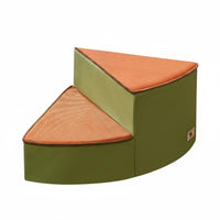 Curved Pet Step Removable and Washable Cover Curved Foam Pet Step Tool Setup Non-Slip Dog Stairs for Bedside, Sofa Side