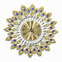 Metal Peacock Clock, Fashionable Minimalist Starry Sky Wall Clock, Creative Iron Art Hanging Clock, Silent