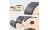 Stretching Pilates Spine Corrector Arch Curved Spine Correction Arch with Wood Panels Core Strengthening Pilates Barrel Cushioned for Fitness Enthusiasts, Home Gym, Mind-Body Exercise Room