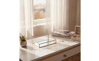 Transparent Jewelry Box with Glass Panels Clear Geometric Display Box Modern Jewelry Display Case Elegant for Dresser