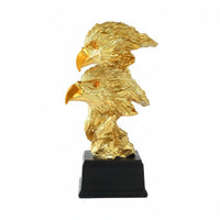 Double-Headed Eagle Statue Artistic Design Resin Eagle Sculpture Hand-Crafted