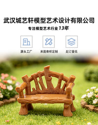 Elf Dream Bench Miniature Park Bench for Garden DIY Decor