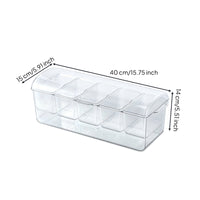 Clear Compartment Salad Box Portable Sectioned Food Container Multipurpose