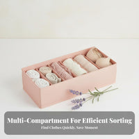 3 Pieces 3-Piece Underwear Box Set Foldable Closet Divider sturdy for Dorm Room