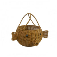 Rattan Basket with Handles Handmade Rattan Storage Basket Lightweight
