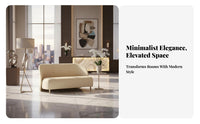 Minimalist aesthetic Scalloped rear Settee firm-density Foam Cushions Reception Sofa Easy to Assemble Commercial Furniture Textured Upholstery for Business Owners, Interior Designers, salon, Hotel Lobby, Lounge Area, Living Room