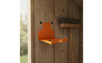 Wall-Mounted Tool Holder Bent Plate Metal Storage Bracket Orange