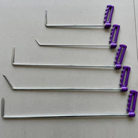 5 Pieces Original Finish Repair Tool Set 360-Degree Rotation Paintless Repair Hook Rod Set Ergonomic Handle