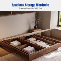 Hardwood Storage Bed, Box Frame, Modern Design, Primary Bedroom, Gas Lift, No Headboard