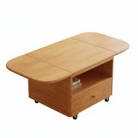 Multi-Tier Rolling Cart Mobile Design Expandable Rolling Storage Table for Hosts