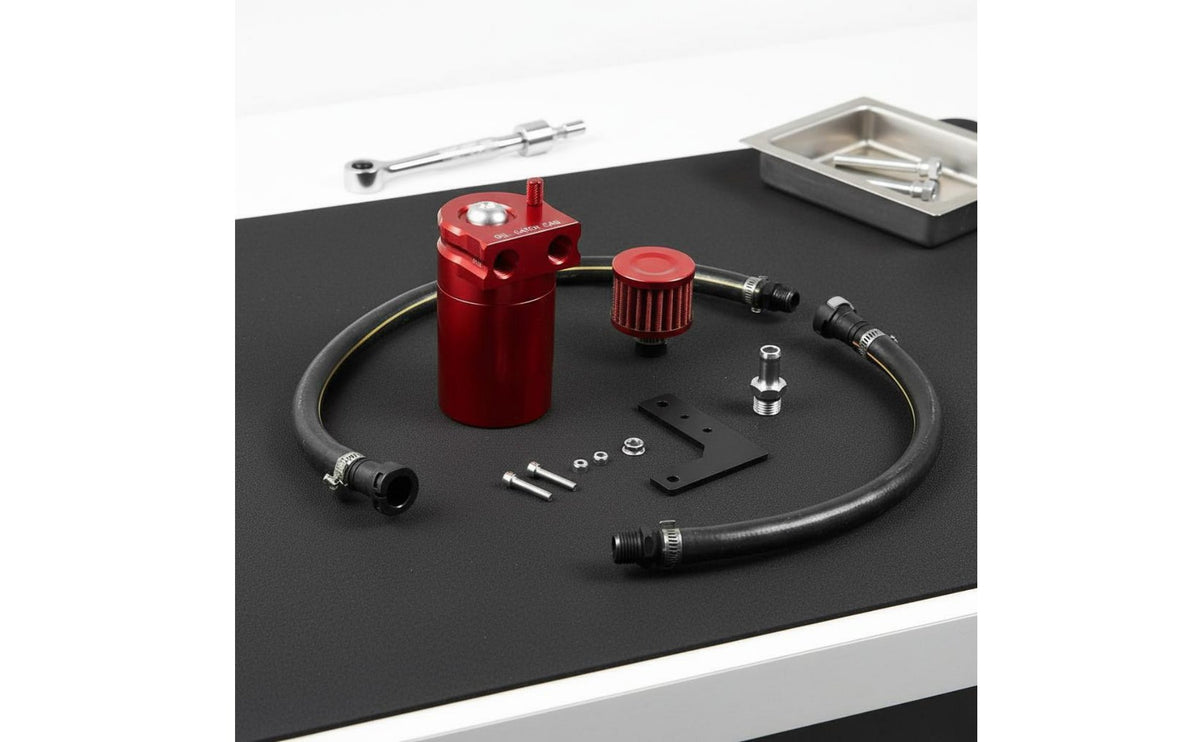 Easy Install Breather Filter Trap Can Corrosion-Resistant Engine Oil Trap Can Kit for Chevy Silverado Owners