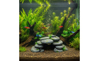 Resin Rock Cave Naturalistic Design Stacked Pebble Decoration Aquatic Habitat Hiding Location No Edges Aquatic Habitat Hiding