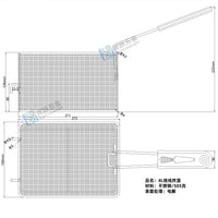 不锈钢炸篮滤网漏勺长柄方形炸锅滤网勺厨房用品炸篮炸网滤油筛筐