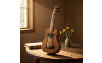 Ukulele Bass with Slotted Headstock 4-String Bass Ukulele Beginner-Friendly Instrument for Beginners