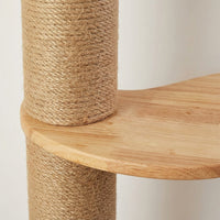 Wooden Cat Scratcher Wall Mounted Toy Accessory, Vertical Scratch Pad for Indoor Cats, Space Saving Large Scratching Surface and Play Surface