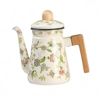 Enamel Tea Kettle Wide Base Enamel Teapot Long-Lasting