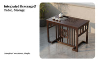 Integrated Beverage Ceremony Table Chinese Appearance & Layout Household Furniture Space-Saving for Homeowners, Renters, Living Room, Balcony