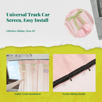 Car Window Privacy Sun Shade, Track-Type, Easy Installation