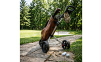 3-Wheel Golf Push Cart Lightweight Three-Wheel Golf Cart Ergonomic Portable for Golfers, Practice Days