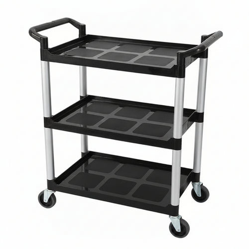 3 tierd Service Trolley Clean Rolling Cart Sturdy for Hotel
