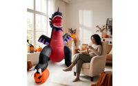 Giant Inflatable Dragon with Pumpkin Large Inflatable Dragon Outdoor Yard Decoration Spooky for Lawn