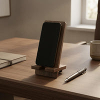 Desktop Phone Stand Tabletop Walnut Phone Stand Decorative