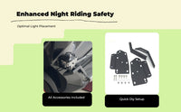 Motorcycle Motion 350 Adjustable Steel Light Mount Bracket
