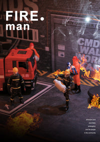 1:32 Firefighter Miniature Resin Figure Model