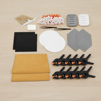 210 Pieces Malleable Pads Card Flattening Repair Tool Set Absorbent Sponge Trading Card Cleaning Kit
