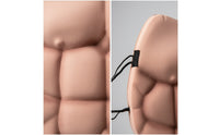 Wearable Muscle Chest Molded Foam Torso with Straps Lightweight Prop Realistic for Adults, Performers, Costume Parties, Stage Performances, Pranks
