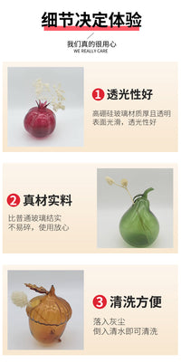 Decorative Glass Vase with Nordic Style, Gourd Shape, for Home Decor