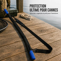 Fishing Rod Carrier Bag with Shoulder Strap and Fastener Tape, Portable Lure Rod Protective Cover