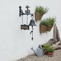Rustic Door Bell Antique Design Door Chime Welcome Sign for Entryway, Porch