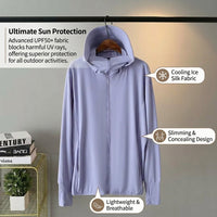 Sun Protection Clothing for Outdoor Activities, Women's Ice Silk Cooling Sunsuit with Breathable Material