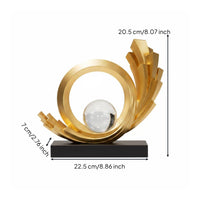 Abstract Metal Sculpture Luxury Gold Abstract Ornament Contemporary Art Design