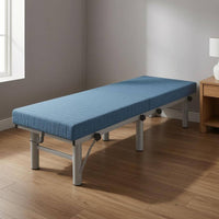 Foldable Bed Folding Bed Frame Dense-Cushion Foam Rest Furniture for Guest Accommodation